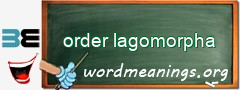 WordMeaning blackboard for order lagomorpha